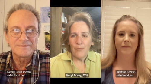 Meryl Dorey from avn.org.au talks to Kristina Terzic and George Della Pietra