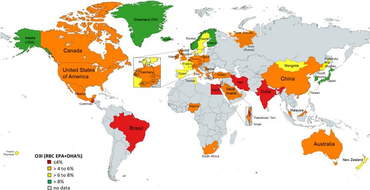Carence en oméga-3 dans la population